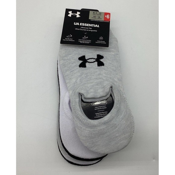 NEW 6 PAIRS UNDER ARMOUR UA ESSENTIAL LIGHTWEIGHT NO SHOW Men 8.5-13 WMN 10-14 - Picture 1 of 4